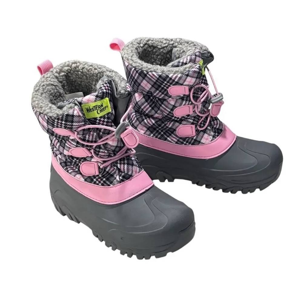Western Chief | Snowden Sweet Plaid Big Girls Insulated Winter Snow Boots 5B